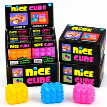 Load image into Gallery viewer, Geometric Textured Cube Squishy Fidget Toy Stress Relief
