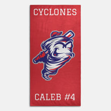 Load image into Gallery viewer, sykesville cyclones beach towel