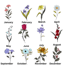 Load image into Gallery viewer, Mother's day birth flower apparel
