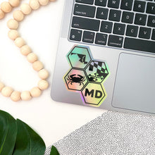 Load image into Gallery viewer, Maryland Honeycomb Holographic Sticker