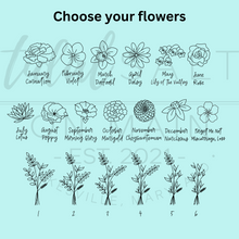 Load image into Gallery viewer, Mother's Day birth flower wooden sign- custom order