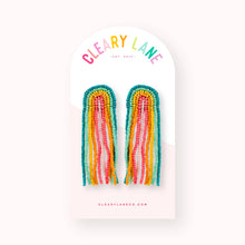 Load image into Gallery viewer, Beaded Rainbow Earrings | Aqua Rainbow
