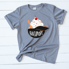 Load image into Gallery viewer, Baltimore baseball apparel-ice cream-gray
