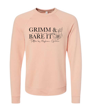 Load image into Gallery viewer, Grimm &amp; Bare It- peach crew neck with floral
