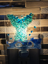 Load image into Gallery viewer, Fused Glass Crushed Glass Night Light - Mermaid Tail
