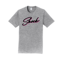 Load image into Gallery viewer, Shock travel basketball-youth tee- gray
