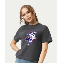 Load image into Gallery viewer, comfort colors boxy crop- Cyclones- pepper
