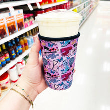 Load image into Gallery viewer, Iced Coffee Sleeve, Purple Taylor Icons : Small
