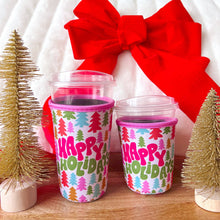 Load image into Gallery viewer, Coffee Cup Cover - Happy Holidays: Small / 16oz

