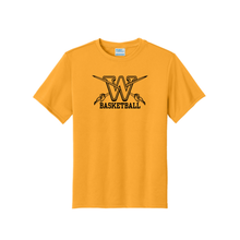 Load image into Gallery viewer, winfield basketball performance athletic material youth/adult tee- GOLD
