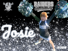 Load image into Gallery viewer, Raiders homecoming sign football and cheer- 24x18 coroplast custom sign-pick up only
