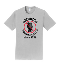 Load image into Gallery viewer, tyranny unisex tee- silver gray
