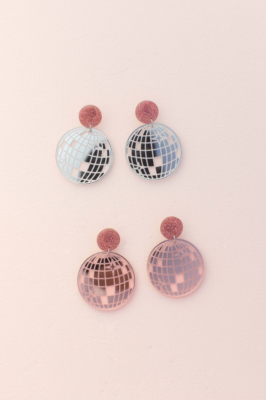 Mirror Disco Earrings: Silver swift