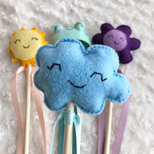 Load image into Gallery viewer, Woodland Magic Wands- Sun, Frog, Cloud, Flower
