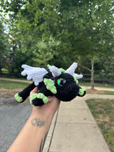 Load image into Gallery viewer, Black Crochet Dragon
