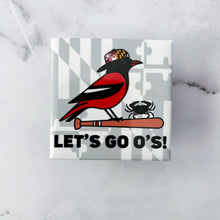 Load image into Gallery viewer, Let’s Go O’s Baltimore Orioles Fridge Magnet
