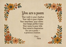 Load image into Gallery viewer, Poem greeting card 5x7 print
