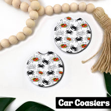 Load image into Gallery viewer, Maryland B&amp;W Crab Pattern Car Coasters
