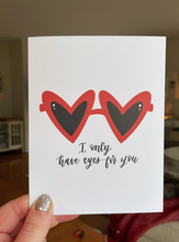 Load image into Gallery viewer, Heart Eyes Sunglasses Card for Valentine's Day
